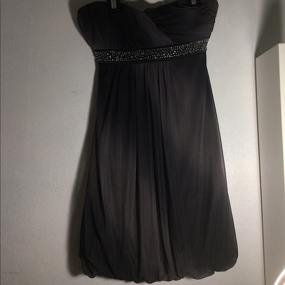 Juniors Black And Grey Ombré Dress